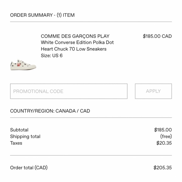 Women’s CDG converse - Picture 4 of 5